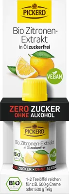 Obrázok produktu pre Výťažok z citróna Pickerd Organic intenzívne svieži, ideálny na pečenie 50ml