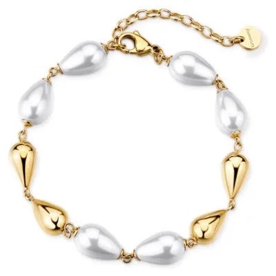 Immagine prodotto di Affascinante bracciale placcato oro con perle sintetiche Perfect BPC73