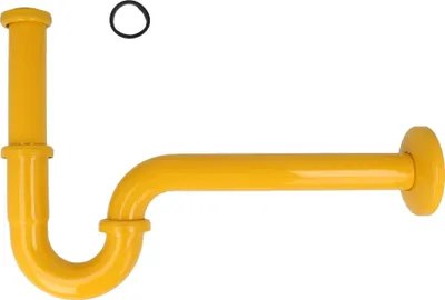 Produktbild von tecuro PROFI Röhrengeruchsverschluss Siphon extra lang gelb RAL 1004