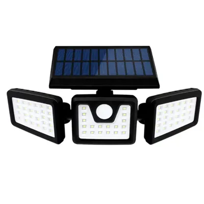 Produktbild von Solarlampen für außen mit Bewegungsmelder Solarleuchten für außen LED Strahler Außen 74LED Aussenleuchte Solar Außenwandleuchten 360 Drehbar