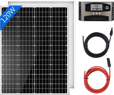 Produktbild von Gliese 120W Solarpanel Kit Solaranlage Inselanlage Solar Set für Garten Haus Wohnmobil