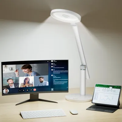 Imagen del producto de Lámpara de escritorio Honeywell H6 para el hogar, con luz regulable, color blanco