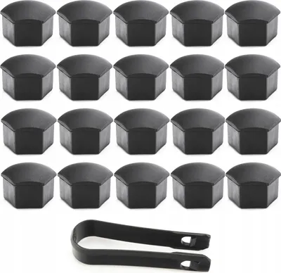 Immagine prodotto di tappi per bulloni ruota da 21 mm nero opaco