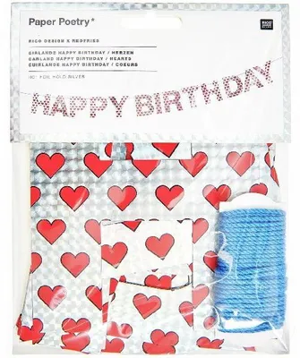 Produktbild von Girlande Happy Birthday, HerzenMIX