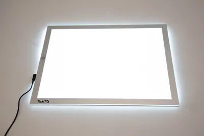 Obrázek produktu pro Tickit Rectangular Light Panels (A3), 0,5 rok/roky, Bílá, Stříbrná