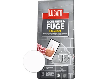 Produktbild von Lugato Fugenmörtel Sicherheitsfuge Flexibel weiss 1 Kg