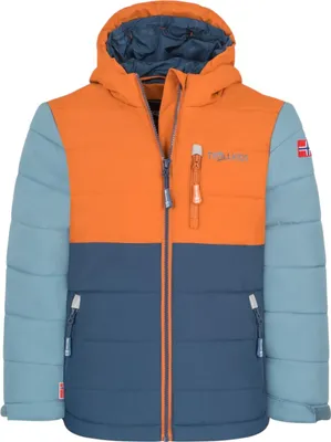 Immagine prodotto di TROLLKIDS Hemsedal Kinder Skijacke XT mit Kapuze cannella/blu mistico/blu acciaio 116
