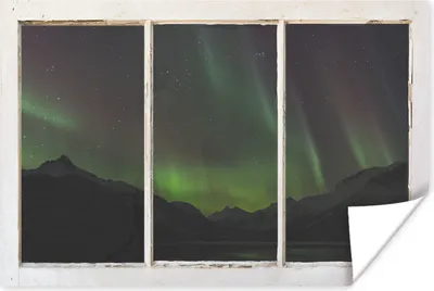 Produktbild von MuchoWow® Poster Ausblick - Aurora - Wasser 60x40 cm - Schlafzimmerdekoration