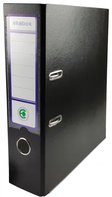 Produktbild von Ekobox Aktenordner Schwarz A4 Hebelordner 80mm breit