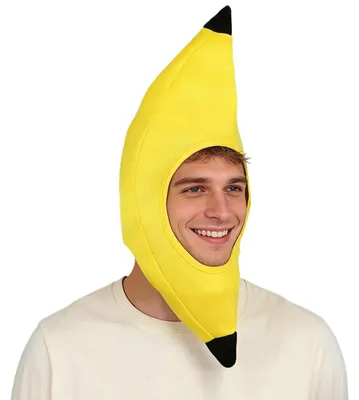 Bananenhoed, gelbe Bananenmütze, Unisex, Kostümzubehör, Party