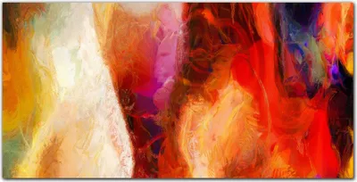 Produktbild von Coloray Küchenrückwand 100x50 Spritzschutz aus Glas - Abstraction Farbe