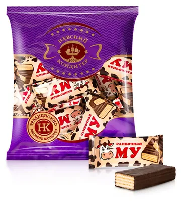 Produktbild von Schokokonfekt - Slivotschnaja Mu, mit Cremegeschmack, Nevskij Konditer, 500 g
