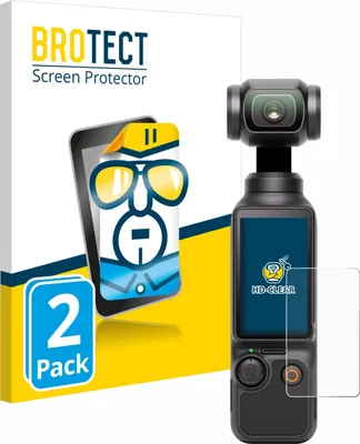 Produktbild von 2x Für DJI Osmo Pocket 3 Schutzfolie BROTECT Displayschutz Display Schutz Folie Klar Transparent