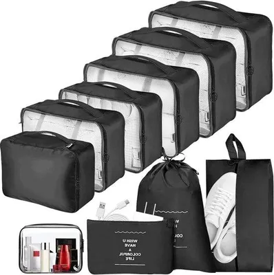 Produktbild von Famanu Packing Cubes Koffer Organizer - Schwarz