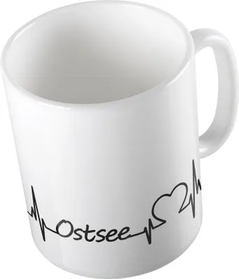 Produktbild von Huuraa Kaffeetasse Ostsee Geschenk Tasse Weiß 330ml Ostsee Präsent