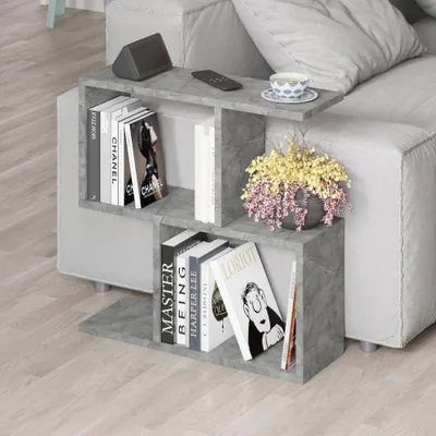 Immagine prodotto di Tavolino da salotto grigio Homemania 60x19,5x60H – Design moderno e versatilità in un solo complemento d'arredo