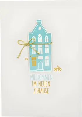 Produktbild von Klappkarte Besondere Anlässe Motiv 1 - Willkommen im neuen Zuhause