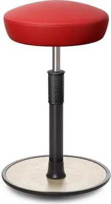 Produktbild von Sitz- Stehhocker Free Tall Hutsitz skai Kunstleder Rot schwarz /cremeweiß.