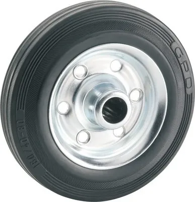 Produktbild von Tarrox Standard Vollgummirad, bis 50 kg, mit Stahlfelge 80 x 25 x 12 mm