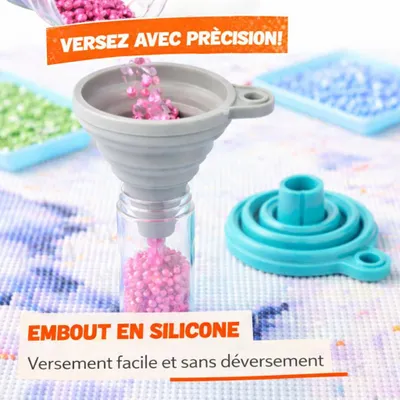 Image de Entonnoir Pliable en Silicone – 7 x 8 cm