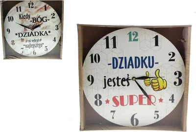 Zdjęcie produktu dla zegar ścienny 30cm DZIADEK