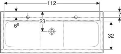 Produktbild von Geberit iCon Set Möbelwaschtisch mit Unterschrank, 2 Schubladen, 120x63x48 cm, 502334, 502.338.JR.1