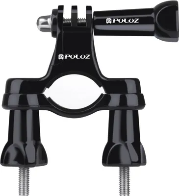 Produktbild von PULUZ Universal Fahrrad/Motorrad Halterung mit Schraube für GoPro & Action Kameras Schwarz