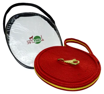Produktbild von Gepolsterte Longierzügel, Unisex, rot/gelb, 8 m