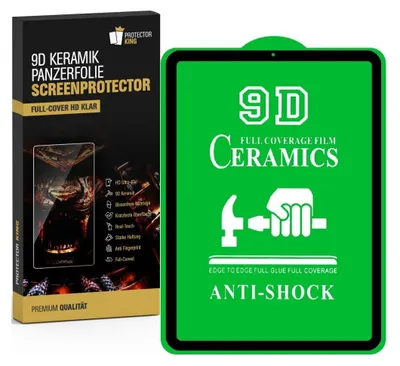 Produktbild von 2x Panzerfolie für iPad Pro 11 10.9 2018 2020 2021 2022 KERAMIK Displayschutz Panzerschutz Schutzfolie Displayfolie Folie ANTI-SHOK ANTI-BRUCH-ANTI-STOß
