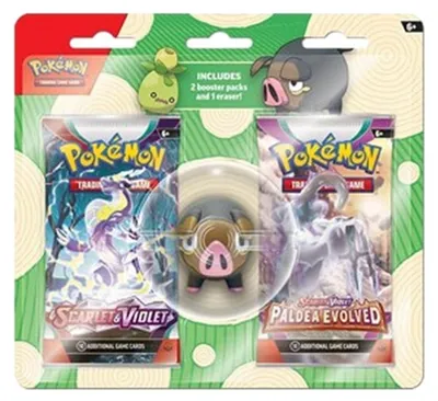 Produktbild von Pokemon Back to School 2023 Lechonk Eraser 2-Pack Blister