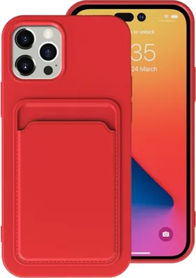 Produktbild von König Design Hülle kompatibel mit Apple iPhone 14 Pro Kunststoff Soft Handyhülle - Handy Case Rot