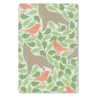 Produktbild von MuchoWow® Mauspad Mousepad Wolf - Vogel - Muster 18x27 cm - Mousepads - Maus Mat - Pad - Mausunterlage