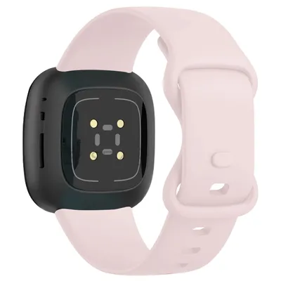 Produktbild von Strap-it Fitbit Versa 4 Silikon Armband Classic (Hellrosa) - Große: S