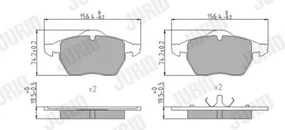 Image de Jeu de plaquettes de frein avant JURID pour VW Golf IV bicorps (1J1) 571935J