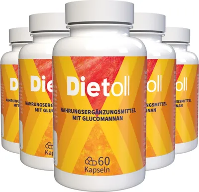 Zdjęcie produktu dla Dietoll - 300 kapsułek (5 x 60 kapsułek) - opakowanie 5 sztuk