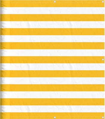 Obrázok produktu pre Balkónová zástena žlto-biela pruhovaná 120x800 cm