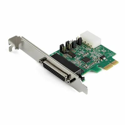 Produktbild von StarTech.com 4 Port Serielle PCI Express RS232 Adapter Karte - PCIe RS232 Serielle Host Controller Karte - PCIe auf Serielle DB9 Karte - 16950 UART - Erweiterungskarte - Windows & Linux, PCIe, Seriell, Full-height / Low-profile, RS-232, Grün, 214358 h