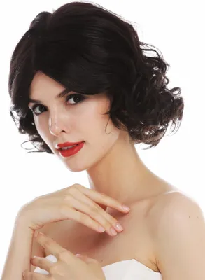 Produktbild von WIG ME UP Perücke Monofilament kurz Scheitel glatt gelockt dunkelbraun TYM-113-MT-4