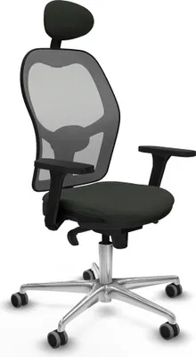 Image de Chaise de bureau avec appui-tête Piqueras y Crespo 3D086G1 Noir