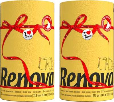 Produktbild von Küchenpapier gelb - Maxi Rolle - 2er Pack