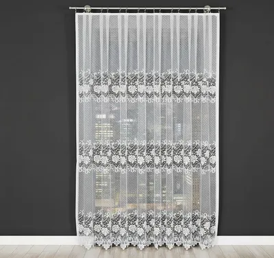 Produktbild von DEMETRIA - Fertiggardine aus Jacquard mit geradem Saum - 200x250 cm - weiß