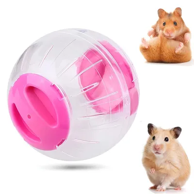 Image de Boule d'exercice pour hamster, en plastique, rose, 12 cm