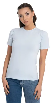 Produktbild von Evoni Damen T-Shirt Kurzarm hellblau L