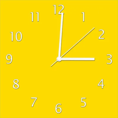 Produktbild von Wallario Design Wanduhr Gelb aus Echtglas, Größe 30 x 30 cm