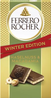 Zdjęcie produktu dla Batonik Ferrero Rocher Orzechy laskowe i makadamia Winter Edition 90g