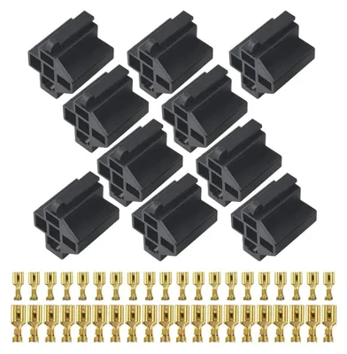 5-poliger Relaisstecker 12V/24V, 5x 6,3 mm 10A Anschlüsse