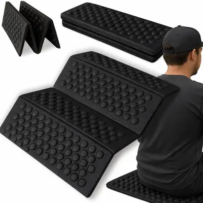 Produktbild von Sitzmatte Faltbar Campingmatte Sitzkissen Outdoor XPE Thermomatte Schwarz rutschfest leicht wasserabweisend