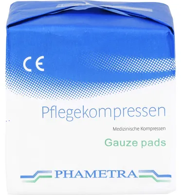 Produktbild von Pflegekompressen Vlies 10x10 cm unsteril 4fach 100 St