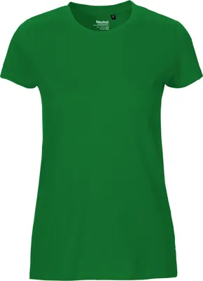 Immagine prodotto di Neutral O81001 | donna Maglietta aderente / 100% cotone equo e solidale - Colore: Verde - Taglia: M