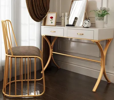 Image de Table de maquillage Commode Consoles Tables Bois Blanc Secrétaire Meubles Designer Modernes